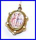 MAGNIFICENT! VERY OLD Antique HAND PAINTED 2 CHERUBS LOCKET with PEARLS