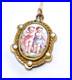 MAGNIFICENT! VERY OLD Antique HAND PAINTED 2 CHERUBS LOCKET with PEARLS