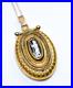 MAGNIFICENT! Victorian ETRUSCAN Hand Painted CHERUB Locket Necklace