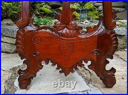 MBW 7' Hand-Carved Mahogany Floor Display Art Easel withVictorian Acanthus Motif