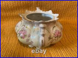 M. Z. Austria Antique Sugar Bowl, Porcelain, 1800s, Victorian, Hand-Painted