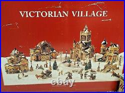 Members Mark 2006 Victorian Village Hand Painted Christmas Set- Incomplete- READ