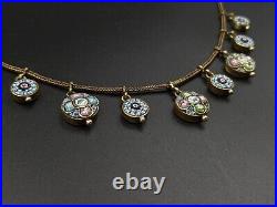 Micromosaic Necklace Festoon Italy Grand Tour