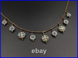 Micromosaic Necklace Festoon Italy Grand Tour