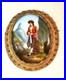 Miniature Portrait Brooch Antique Victorian Swiss Enamel Gold Beidemier Cameo