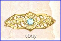 Miniature Portrait Brooch Antique Victorian Swiss Enamel Gold Beidemier Cameo