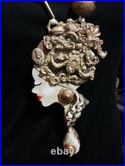 Necklace amulet pendant talisman charms woman fashion wicca vintage art jewelry