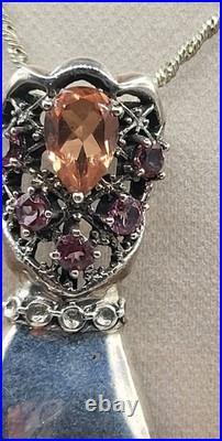 Nicky Butler 2 Pc Victorian Sterling Gemstones Hand Pendant Necklace & Earrings Nicky Butler 2 Pc Victorian Sterling Gemstones Hand Pendant Necklace & Earrings