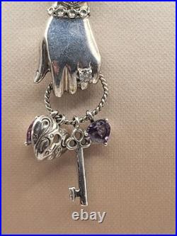 Nicky Butler 2 Pc Victorian Sterling Gemstones Hand Pendant Necklace & Earrings Nicky Butler 2 Pc Victorian Sterling Gemstones Hand Pendant Necklace & Earrings