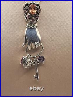 Nicky Butler 2 Pc Victorian Sterling Gemstones Hand Pendant Necklace & Earrings Nicky Butler 2 Pc Victorian Sterling Gemstones Hand Pendant Necklace & Earrings