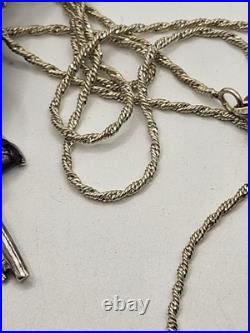 Nicky Butler 2 Pc Victorian Sterling Gemstones Hand Pendant Necklace & Earrings Nicky Butler 2 Pc Victorian Sterling Gemstones Hand Pendant Necklace & Earrings