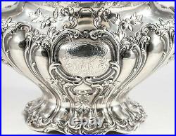 Old Gorham 5pc Sterling Silver Hand Chased CHANTILLY GRAND Tea & Coffee Set