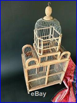 Old Victorian Hand Made Bird Cage beautiful accent and display piece