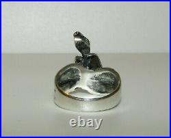 One Of A Kind, Rare, Antique Victorian Sterling Silver Snake In A Hand Ring