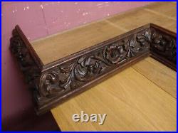 Original Antique Victorian Hand Carved Oak Breakfront Cornice Pediment Green Man