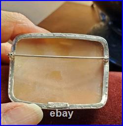 Outstanding Victorian Hand Carved Cameo Set Silver