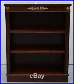 Pair Of Hand Made In England Regency Style Dwarf Mahogany Library Bookcases