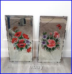 Pair Of Victorian Hand Painted Mirrors OA 1996