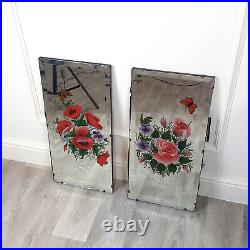 Pair Of Victorian Hand Painted Mirrors OA 1996