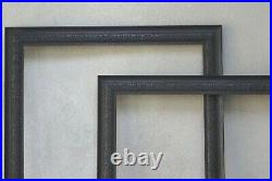 Pair of Large Antique Hand Carved Oak Frames -19th Century (Aperture 27 x 22)