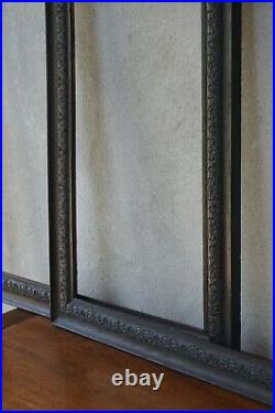 Pair of Large Antique Hand Carved Oak Frames -19th Century (Aperture 27 x 22)