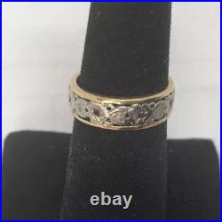 Platinum & 14K Ruby Eternity Antique Band Hand Wrought Rubies Ring Victorian