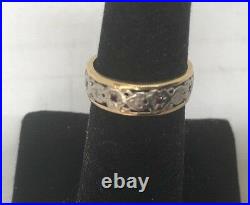 Platinum & 14K Ruby Eternity Antique Band Hand Wrought Rubies Ring Victorian