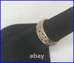 Platinum & 14K Ruby Eternity Antique Band Hand Wrought Rubies Ring Victorian