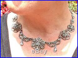 Pristine Antique Georgian Victorian Hand Riveted Cut Steel Necklace