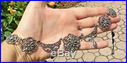 Pristine Antique Georgian Victorian Hand Riveted Cut Steel Necklace