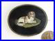 QUALITY ANTIQUE GOLD HAND CRAFTED MICRO MOSAIC SPANIEL DOG BROOCH c1860