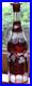 RARE Antique Victorian ETCHED GRAPEVINE DECANTER Art Glass Hand Cut PAINTED RED