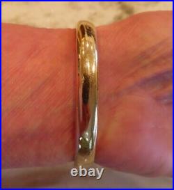 Rare 10k 14k Antique Victorian Artdeco Etched Hand Carved Floral Bangle Bracelet