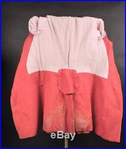 Rare 1840s Mens Hand Sewn Red Riding Coat W Gold Coin Buttons