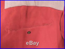 Rare 1840s Mens Hand Sewn Red Riding Coat W Gold Coin Buttons