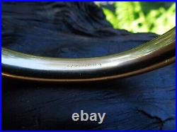 Rare Antique A & Z 14k Yellow Gold Filled Victorian Hand Etched Bangle Bracelet