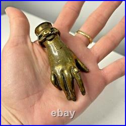 Rare Antique Victorian Gilt Bronze Elegant Ladies Hand Desk Wax Seal