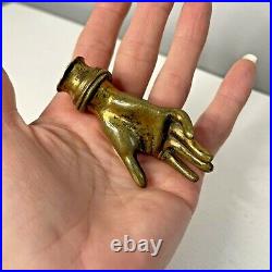 Rare Antique Victorian Gilt Bronze Elegant Ladies Hand Desk Wax Seal