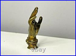 Rare Antique Victorian Gilt Bronze Elegant Ladies Hand Desk Wax Seal