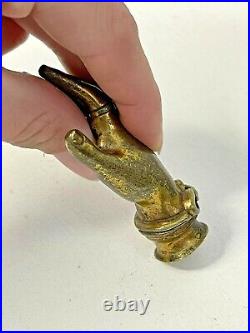 Rare Antique Victorian Gilt Bronze Elegant Ladies Hand Desk Wax Seal