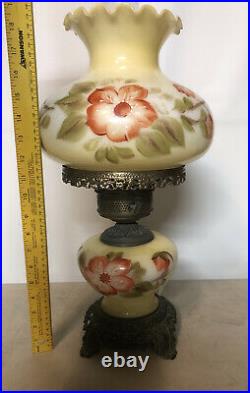 Rare Antique Victorian Gone With The Wind Hand Painted Parlor Lamp GWTW