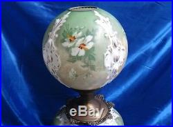 Rare Antique Victorian Gone With The Wind Hand Painted Parlor Lamp GWTW