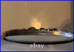 Rare Antique Victorian Sterling Silver Miniature Chatelaine Hand Mirror Cherubs