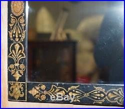 Rare Circa 1840 Victorian Hand Painted Mirror Lovely Size Stunning Decoration