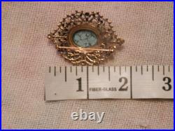Rare OOAK Hand Made Victorian Turquiose Seed Pearl 14k gold brooch FABulous 18j5