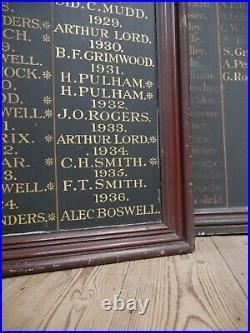 Rare Trio Antique Vintage Victorian AOF Honours Boards Signs Gilt Hand Painted