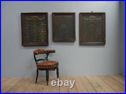 Rare Trio Antique Vintage Victorian AOF Honours Boards Signs Gilt Hand Painted