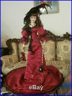 Rare Vintage Victorian Style Doll Hand Grafted Large 28 Inch Bisque Porcelain