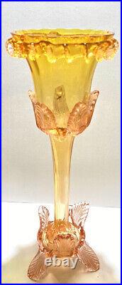 Richardson Stourbridge Riligree Art Glass Tulip Vase ca. 1900