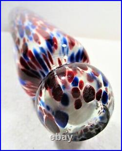 Scarce Hand Blown 19th C. Glass Whimsy Spatterware Kitchen Rolling Pin Nm